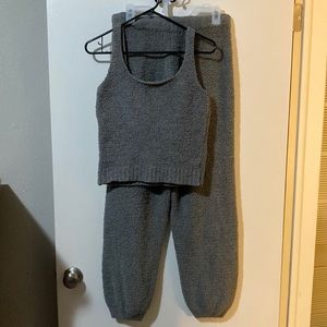 Skims Cozy Knit Bralette and Jogger Set
